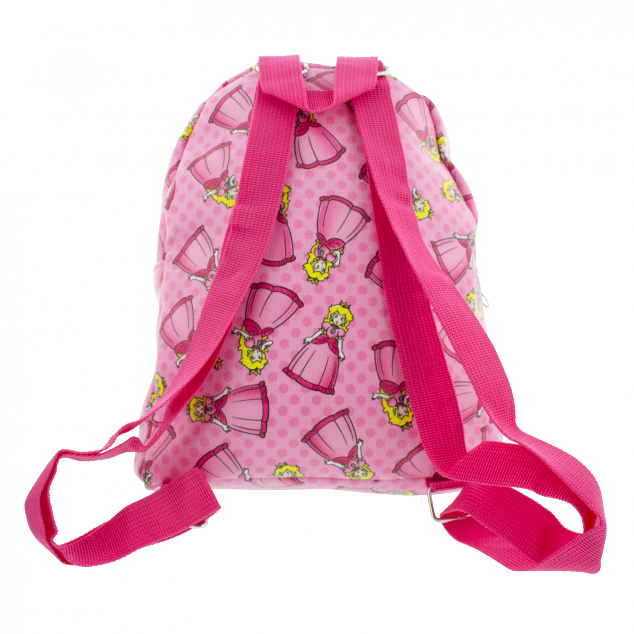 Super Mario Bros. Princess Peach All Over Print 10" Synthetic Leather Backpack